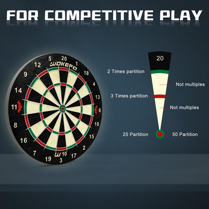 Bristle Dartboards Dart Board Set: High-Grade Compressed Sisal Dart Board Set With Print Numbers And Staple-Free Bullseye Dart Board Suitable For Adults In Party/Competition/Bar/Garage/Game