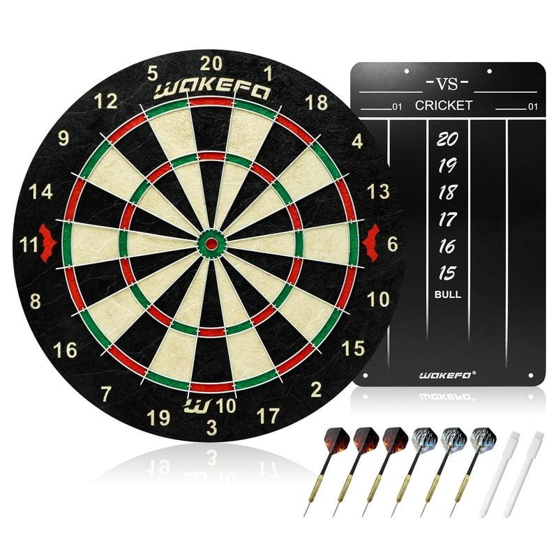 Bristle Dartboards Dart Board Set: High-Grade Compressed Sisal Dart Board Set with Print Numbers and Staple-Free Bullseye Dart Board Suitable for Adults in Party/Competition/Bar/Garage/Game