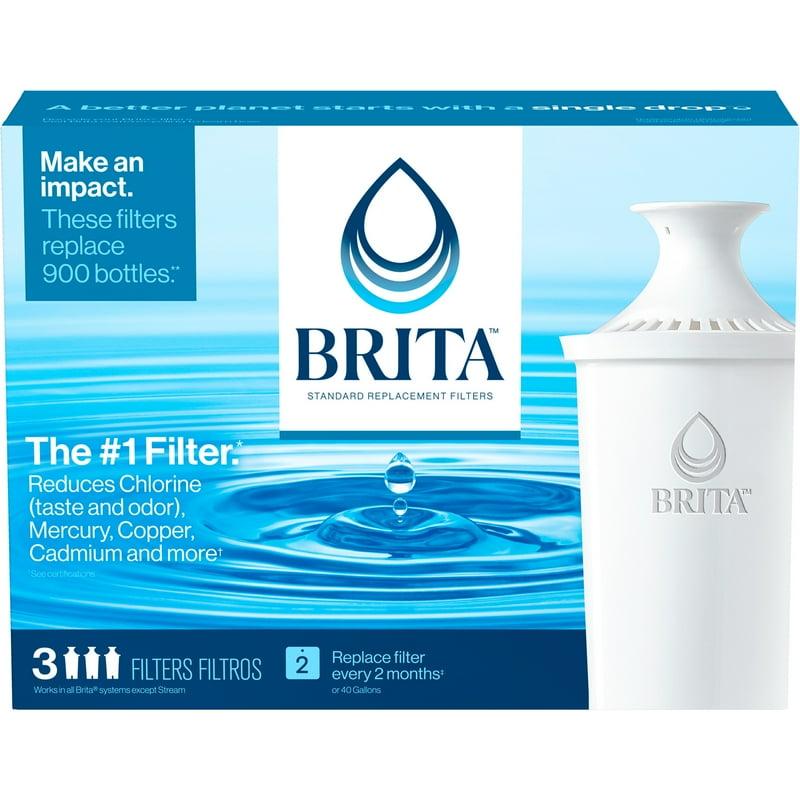 Brita Standard Water Filter Replacement Filters for Pitchers and Dispensers BPA Free 3 Count