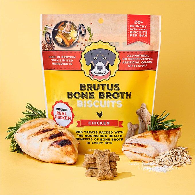 Brutus Bone Broth Chicken Biscuits 8 Oz