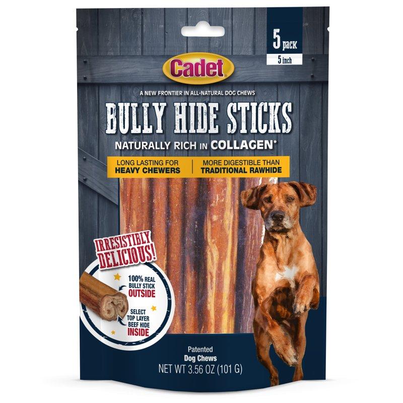 Cadet Bully Hide Sticks All-Natural Dog Chews Small Bully Stick Small (5 Count)