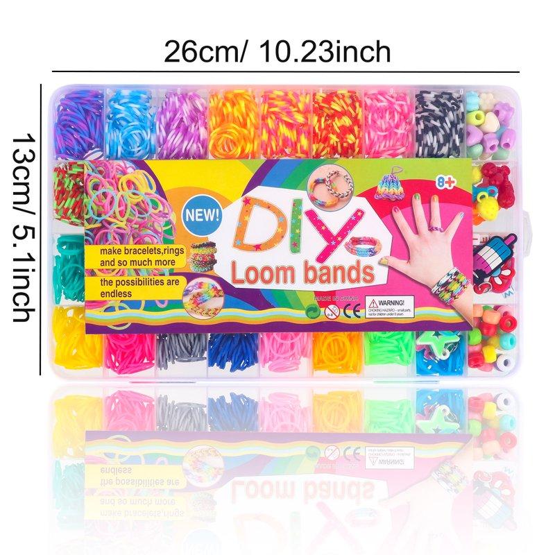 CandWuom 1800+ Rubber Band Bracelet Making Kit Loom Band Loom Bracelet Kit Friendship Bracelet Making Kit For Girls 8-12 Gifts