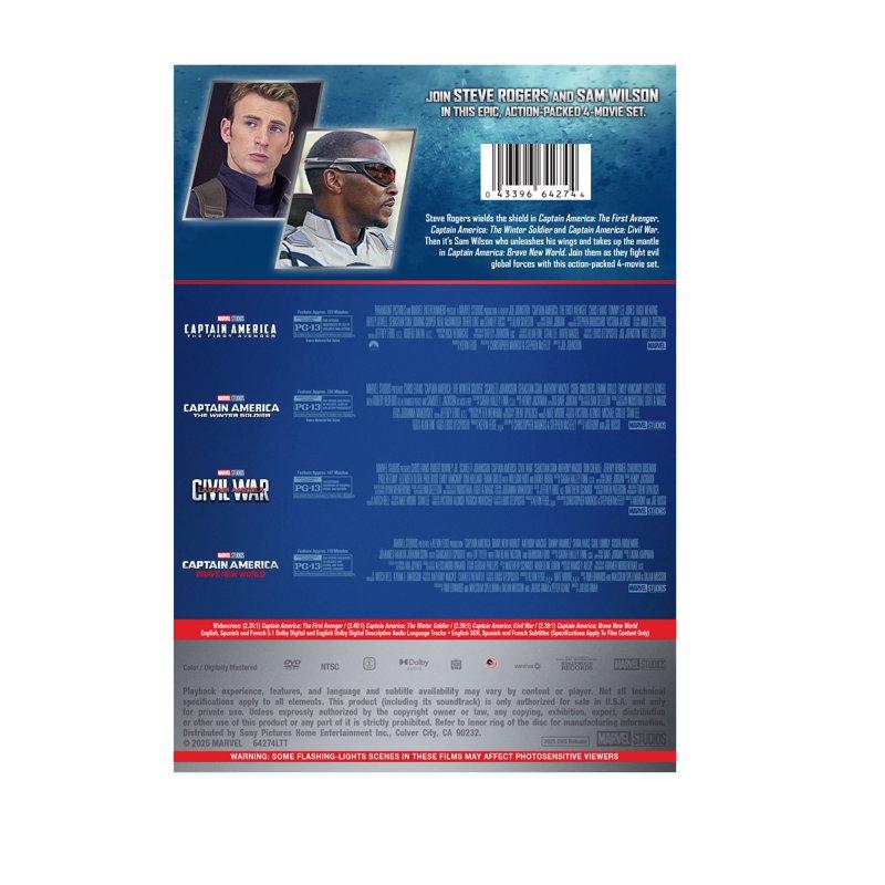 Captain America: 4-Movie Multi-Feature (DVD) Disney Action/Adventure