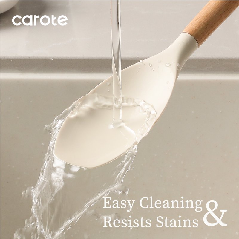 Carote 17-Piece Silicone And Wood Cooking Utensil Set Heat-Resistant Safe For Nonstick Cookware