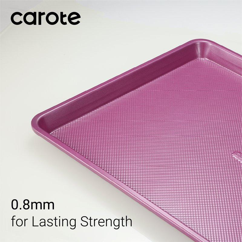 Carote 3-Pc Rectangular Baking Pan Set Bakeware Set Including 13-15-17 Inch Sheet Pan Royal Violet