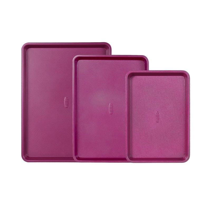 Carote 3-Pc Rectangular Baking Pan Set Bakeware Set Including 13-15-17 inch Sheet Pan Royal Violet