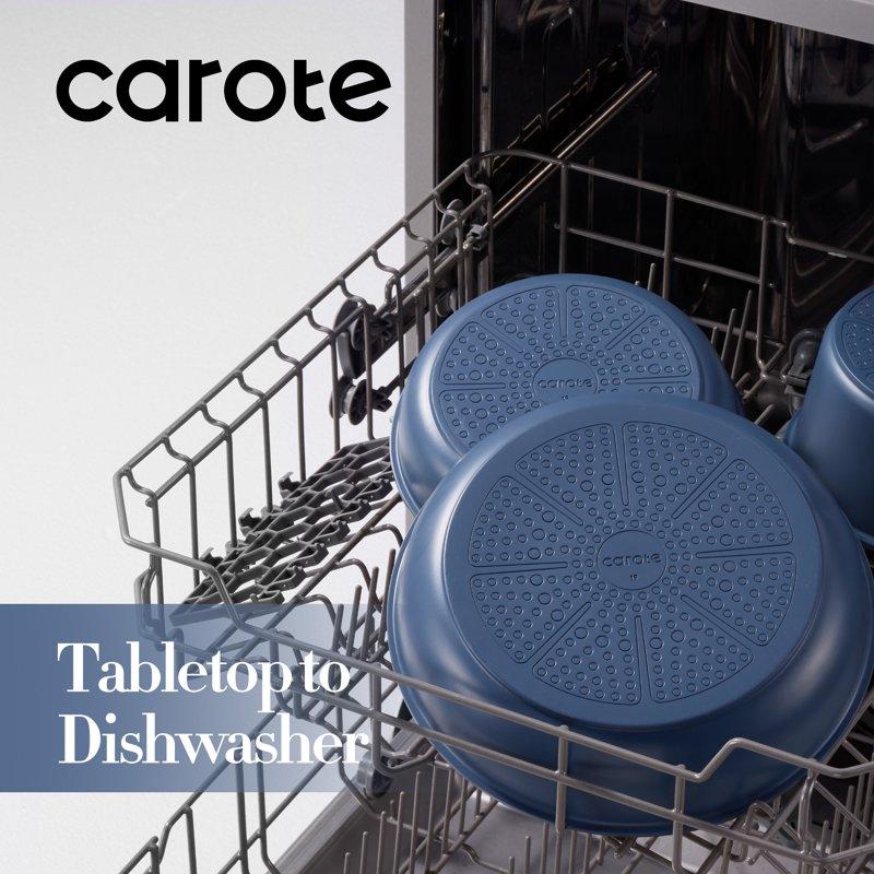 Carote 5 Pcs Pots And Pans Nonstick Cookware Set With Detachable Handles Oven Safe Induction Ready Stackable Kitchen Cooking Set Navy Blue