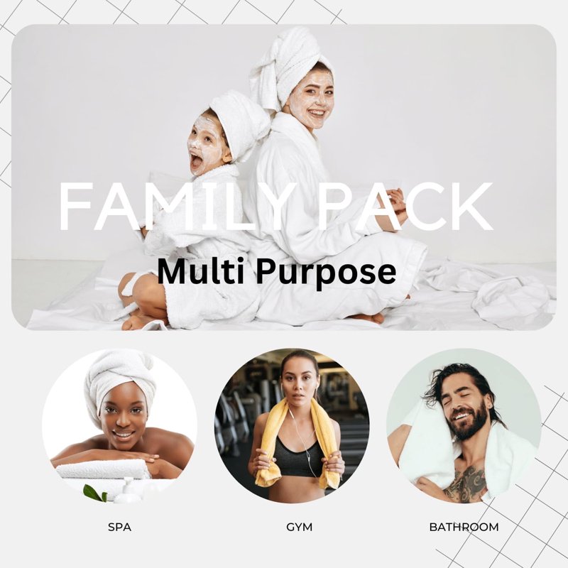 Casa Platino 100% Ring-Spun Cotton Bath Towels Set Of 24 - 2 Bath Sheets 2 Gym Towel 2 Bath 4 Fingertip 6 Hand 8 Washcloths Gentle On Body Quick Dry Everyday Use – White