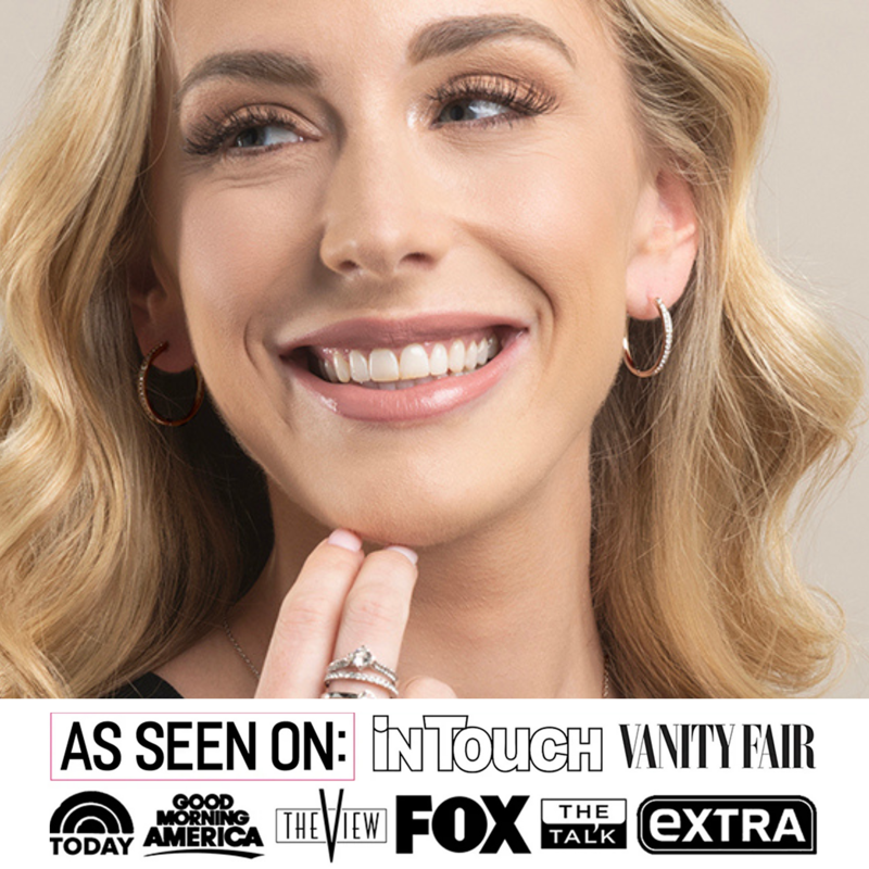 Cate & Chloe Bianca 18k White Gold Plated 25mm Hoop Earrings With Swarovski Crystals For Women