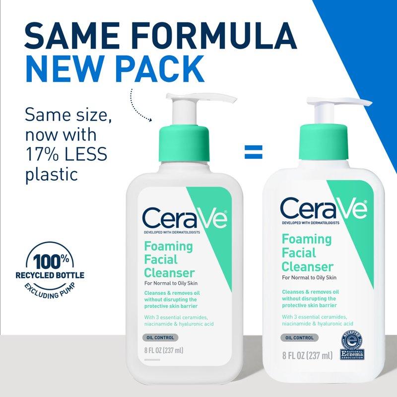 CeraVe Foaming Facial Cleanser For Normal To Oily Skin 8 Fl Oz