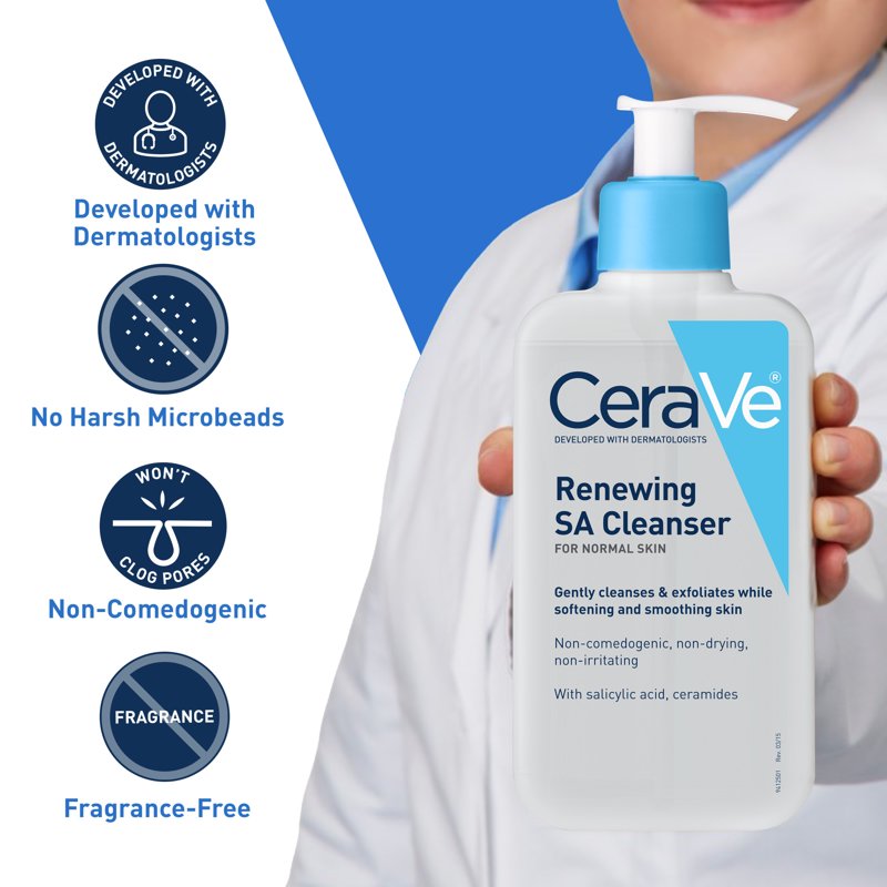 CeraVe Renewing SA Cleanser For Rough & Bumpy Skin 8 Fl Oz