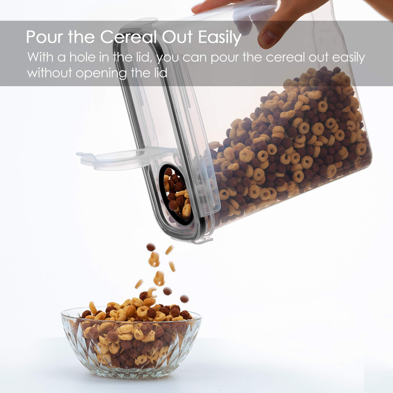 Cereal Storage Container Set Of 4 Vtopmart Airtight Food Storage Containers 135.2 Fl Oz Black