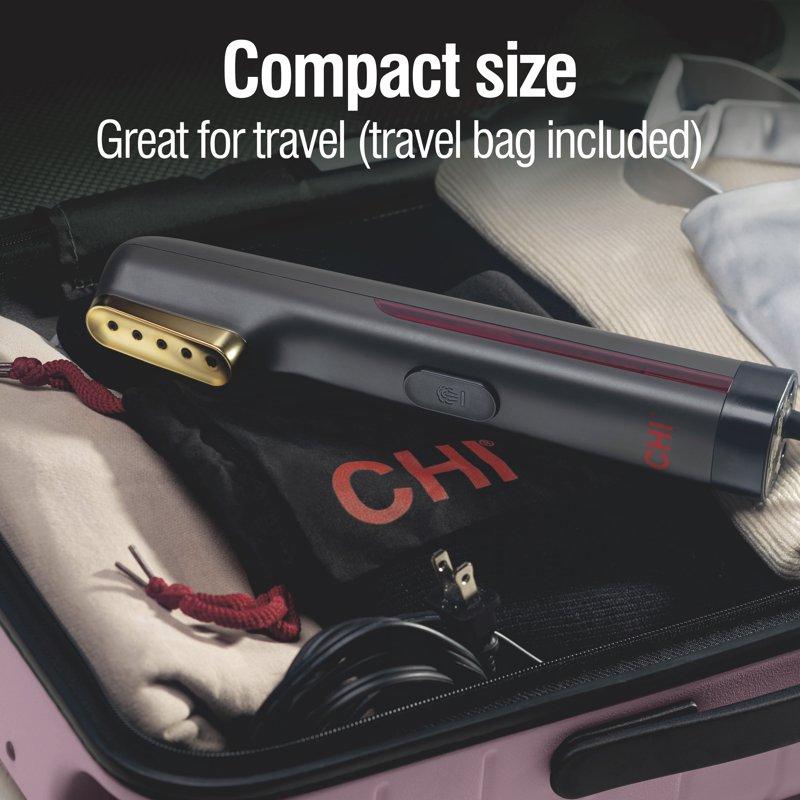 CHI Handheld Portable Garment Steamer For Clothes Travel Steamer With Bag Black