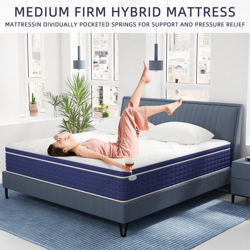 CICIMLU 12 Inch Full Size Mattress Hybrid Mattresses Medium Firm In A Box