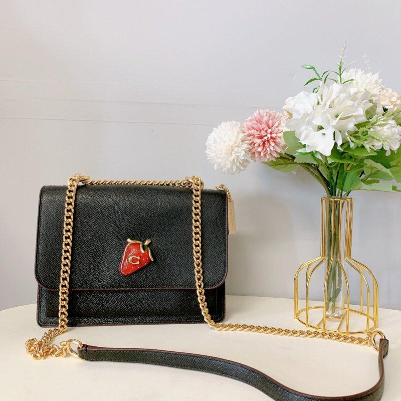 coach CH331 Klare Crossbody In Signature Canvas With Strawberry IN Black Multi