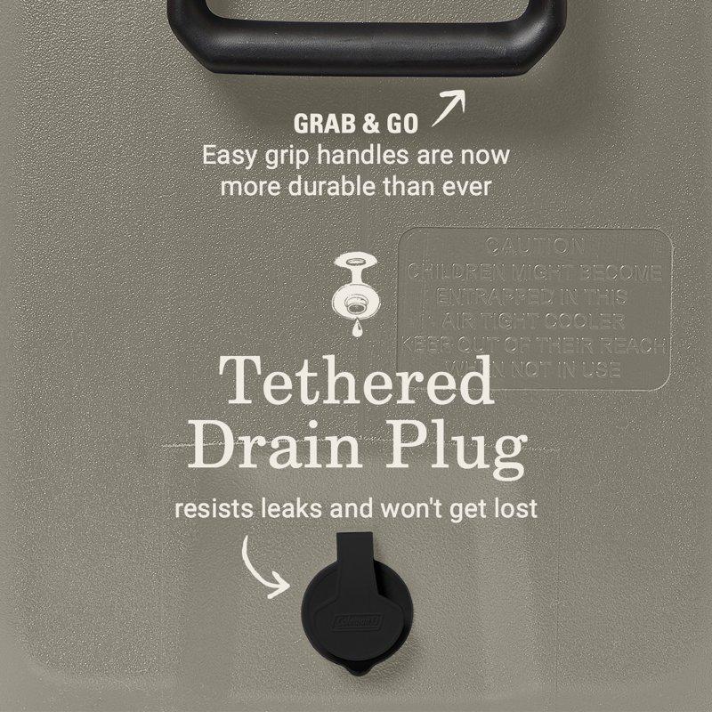 Coleman 316 Series 120QT Hard Chest Cooler Silver Ash