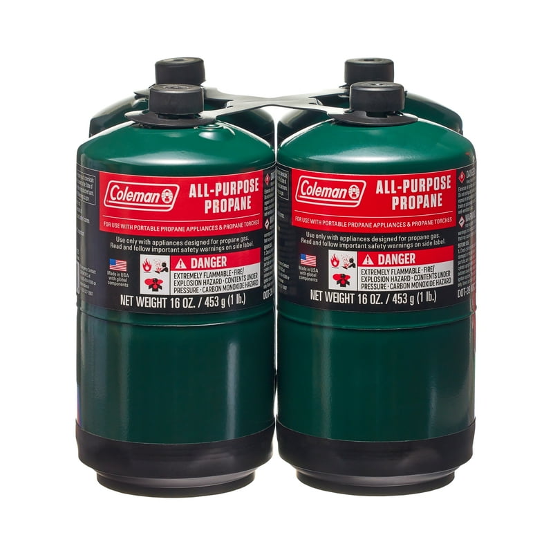 Coleman All Purpose Propane Gas Cylinder 16 oz 4-Pack