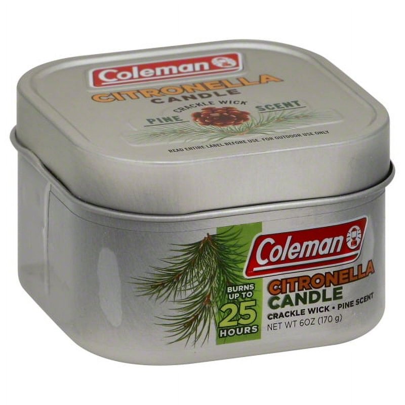 Coleman Repellents Pine Citronella Candle 6 oz. Silver