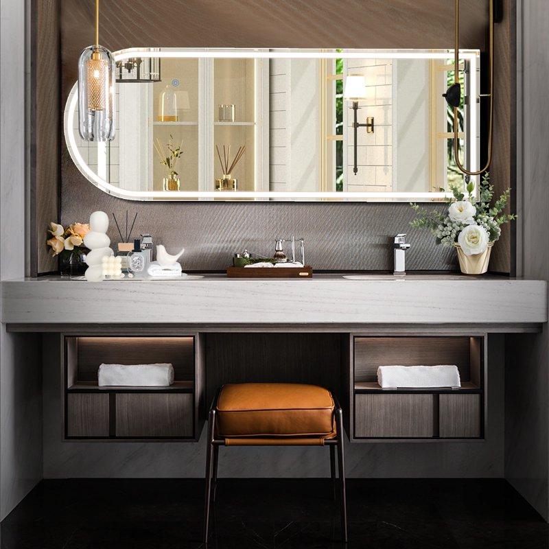 CONCETTA 60"x16" LED Arched Full Length Mirror Lighted Full Body Mirror With Aluminum Frame And Polished Glass For Bedroom