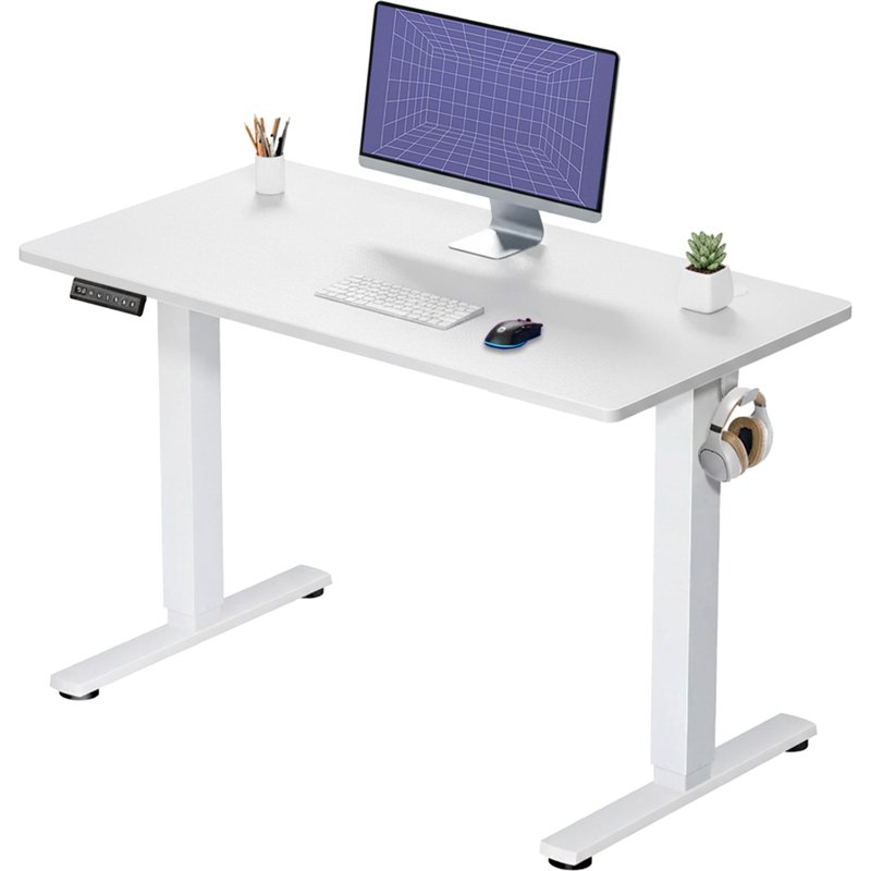 CONCETTA Electric Standing Desk 40''x24'' Height Adjustable Desk Home Office Desk With Electric Lift Sit Stand Desk Workstation For Home Office White
