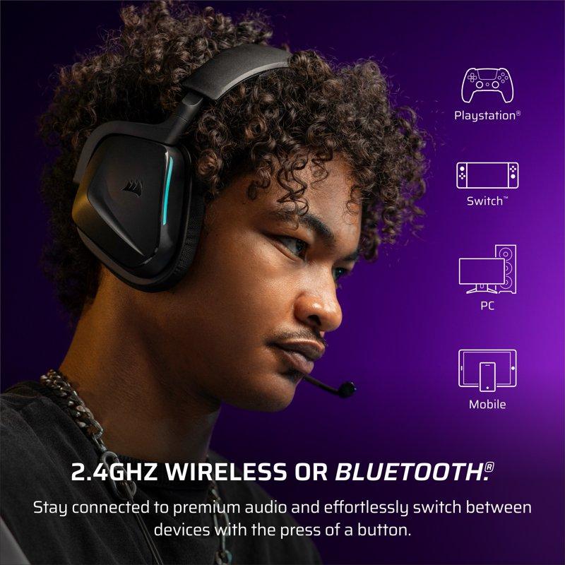 Corsair VOID WIRELESS V2 Gaming Headset For PC Sony PlayStation Nintendo Switch Mobile - Black