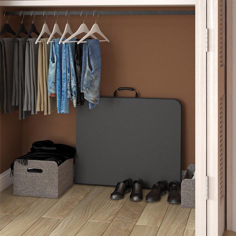 Cosco 6 Foot Premium Folding Table Black