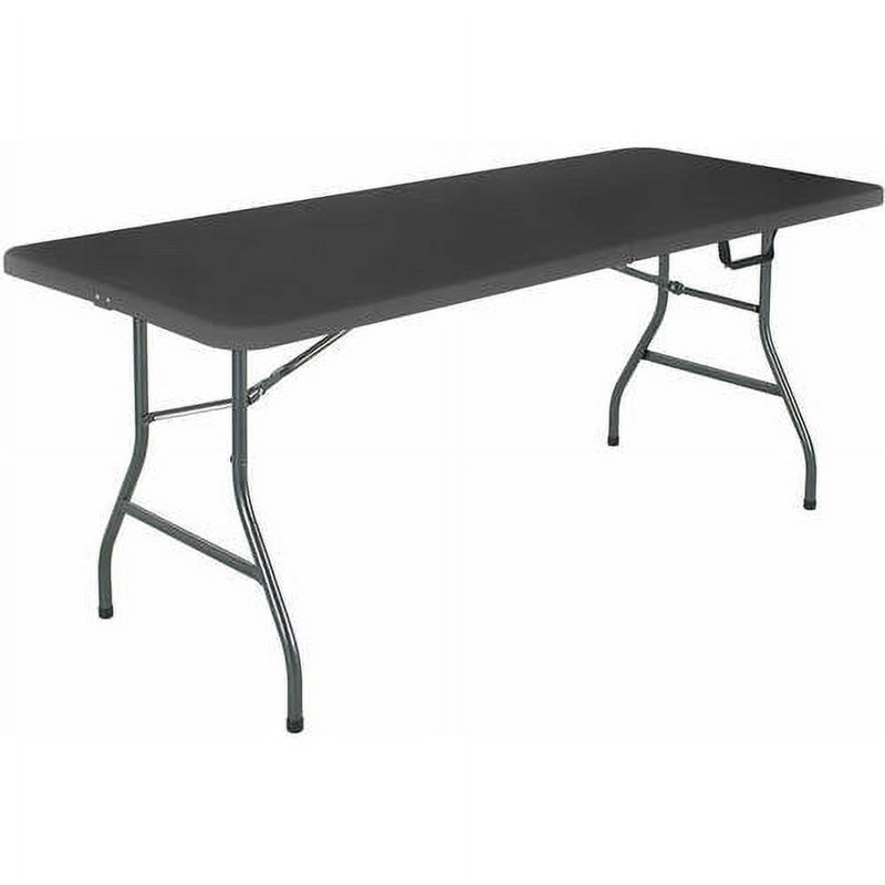 Cosco 6 Foot Premium Folding Table Black