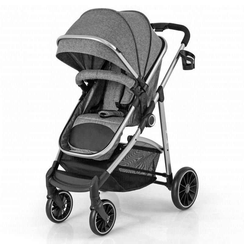 Costway 2 in 1 Convertible Baby Stroller High Landscape Infant Stroller Grey Costway 2 in 1 Convertible Baby Stroller High Landscape Infant Stroller Grey