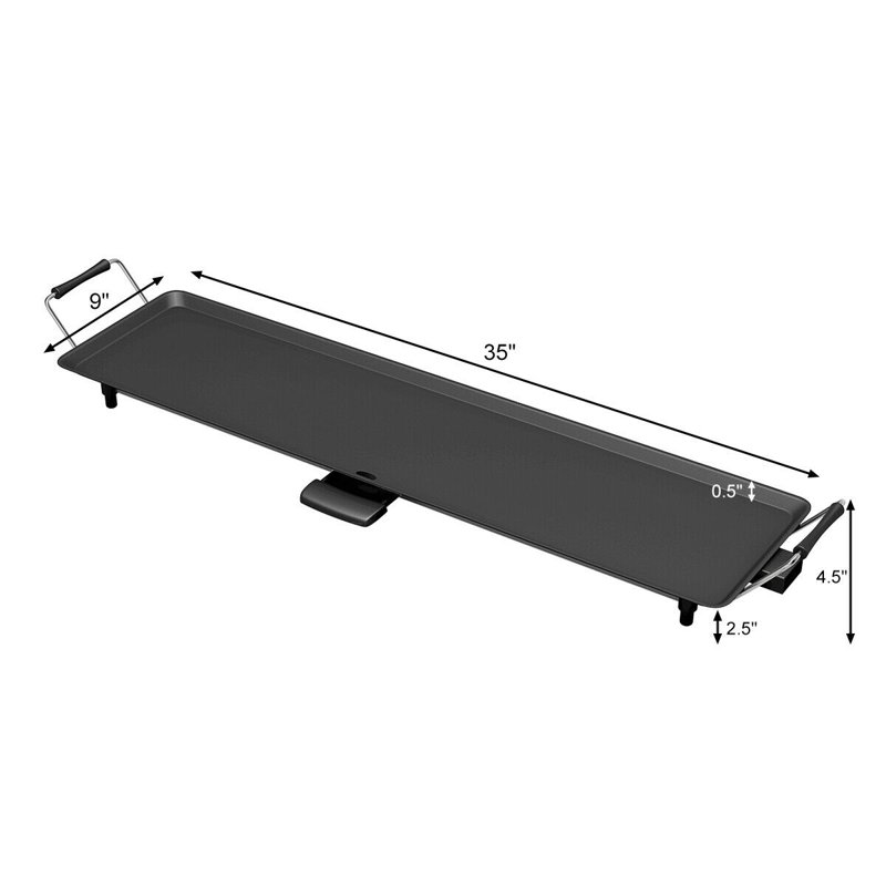 Costway Electric Teppanyaki Table Top Grill Griddle BBQ Barbecue Nonstick Camping