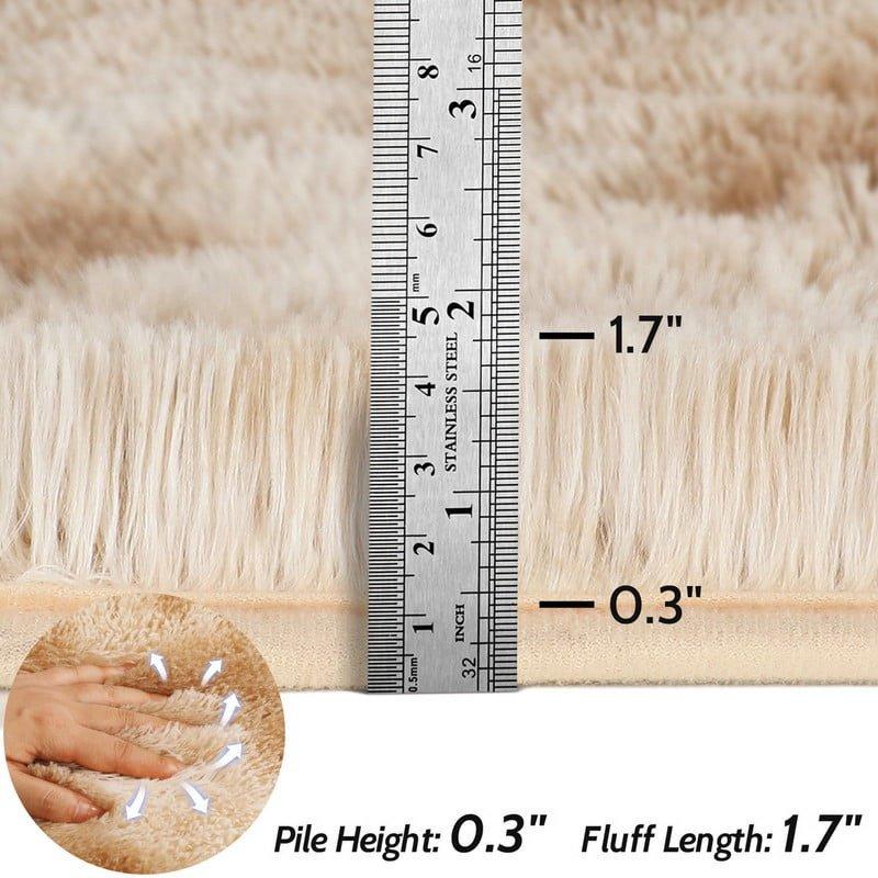 CozyDesg 8ft X 10ft Area Rugs Soft Fluffy Area Rugs Floor Mat Floor Rugs For Living Room Bedroom Modern Decor Carpet Camel