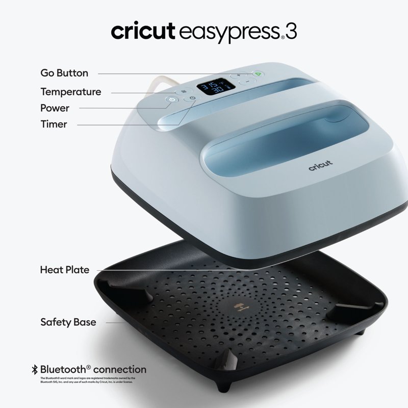Cricut Maker 3 & EasyPress 3 Bundle- Cutting Machine & Heat Press Combo With HTV