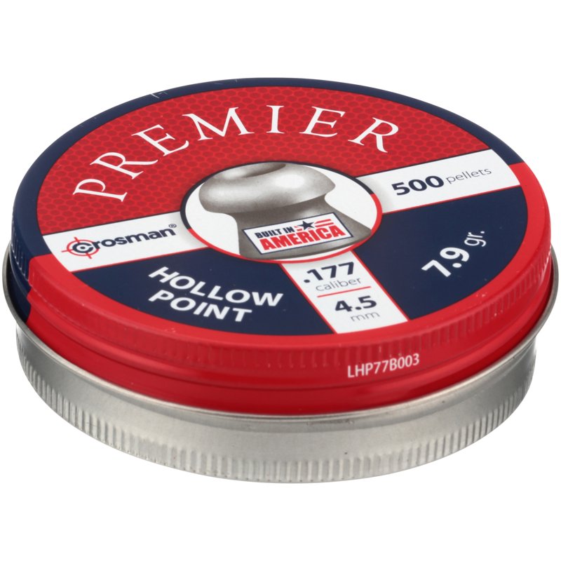Crosman Premier Hollow Point 500 Pellets In A Tin. LHP77 Ammunition