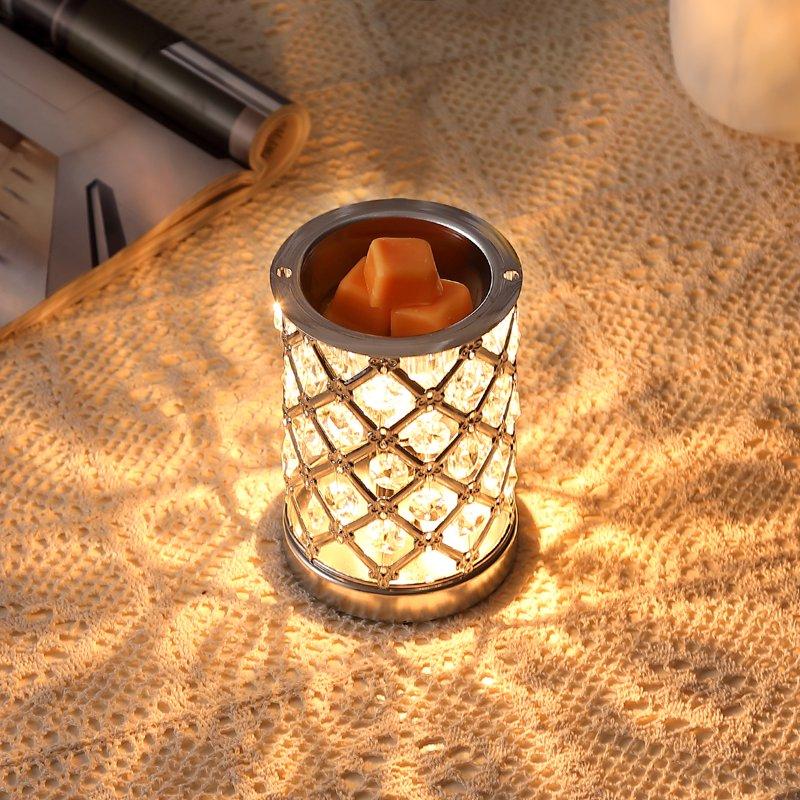 Crystal Wax Melt Warmer UNTIMATY Electric Wax Warmer For Scented Wax Oil Burner Wax Melt Night Light For Gift Home Spa Office