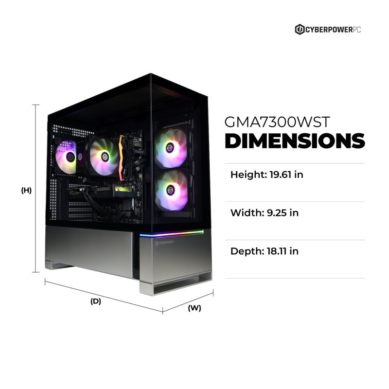 CyberPowerPC Gamer Master Gaming Desktop AMD Ryzen 5 8400F NVIDIA GeForce RTX 5060 8GB 16GB DDR5 1TB SSD Black GMA7300WST