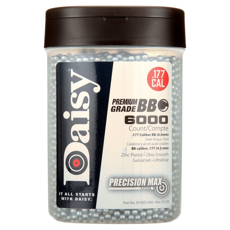 Daisy Precision Max Bb's 0.177 Caliber Bb Zinc Plated Steel 6000ct