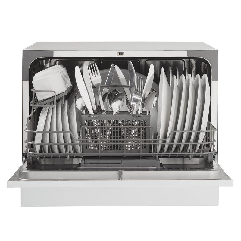Danby 6 Place Setting Countertop Dishwasher In White (DDW621WDB)