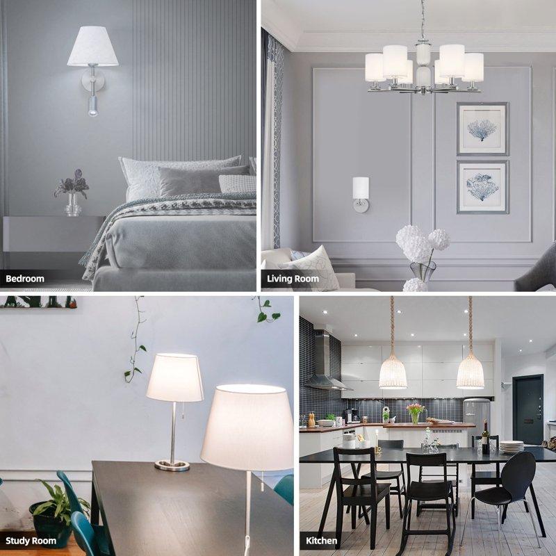 DAYBETTER A19 LED Light Bulbs 60W Equivalent 5000K Daylight 9W 800 Lumens E26 Standard Base UL Listed Lighting For Bedroom Living Room Home Office 6 Pack