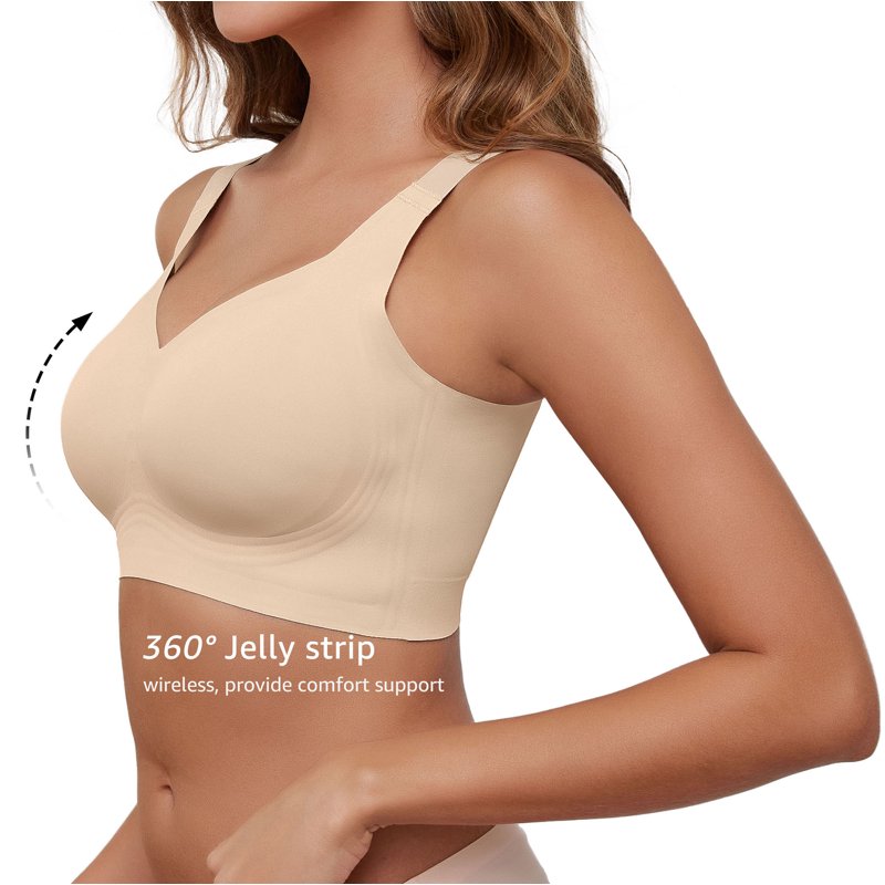 Daystry Smooth Wireless Bras For Women No Underwire Comfort Seamless Bras Full Coverage Everyday Bra New Upgrade