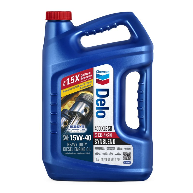 Delo 400 XLE SB Synthetic Blend SAE 15W-40 Heavy-Duty Diesel Motor Oil 1 Gallon