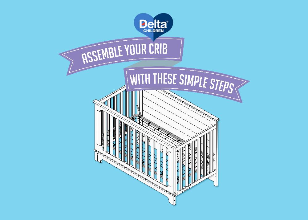 Delta Children Heartland 4-in-1 Convertible Crib Greenguard Gold Certified Bianca White