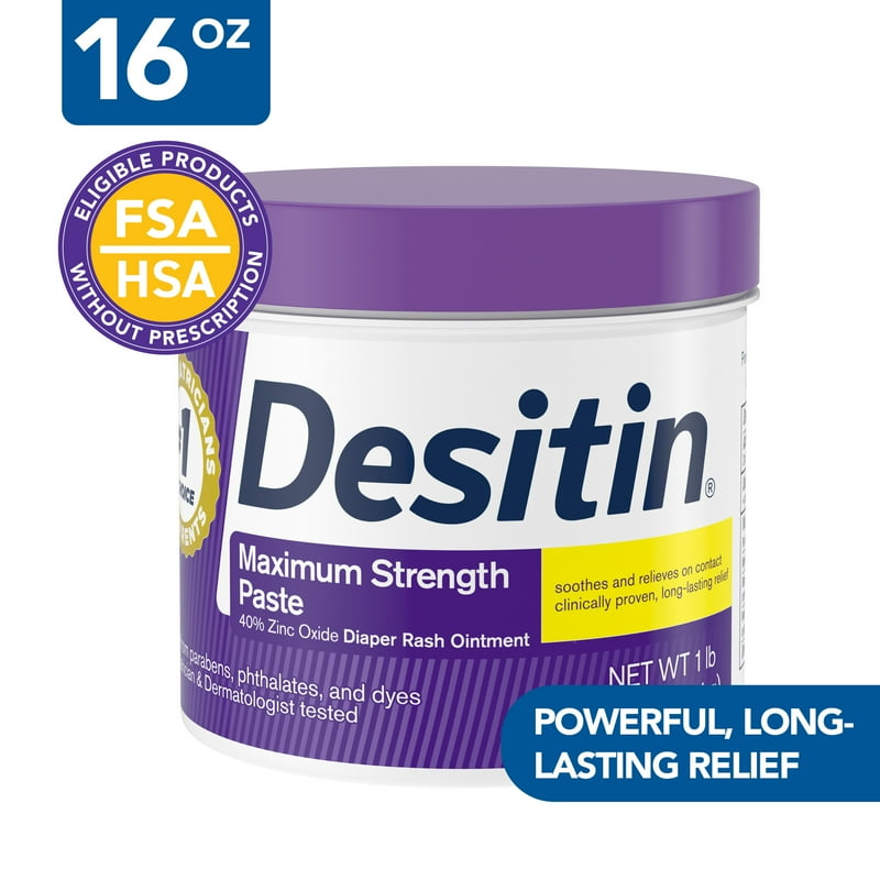 Desitin Maximum Strength Baby Diaper Rash Cream with Zinc Oxide 16 oz