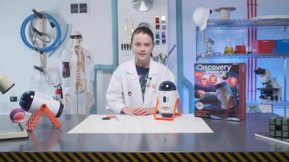 Discovery #MINDBLOWN 2-in-1 Reversible Planetarium Space Projector For Children And Elementary School White