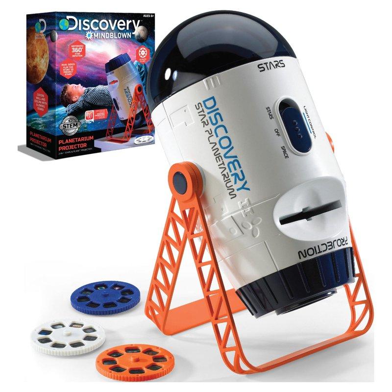 Discovery #MINDBLOWN 2-in-1 Reversible Planetarium Space Projector for Children and Elementary School White