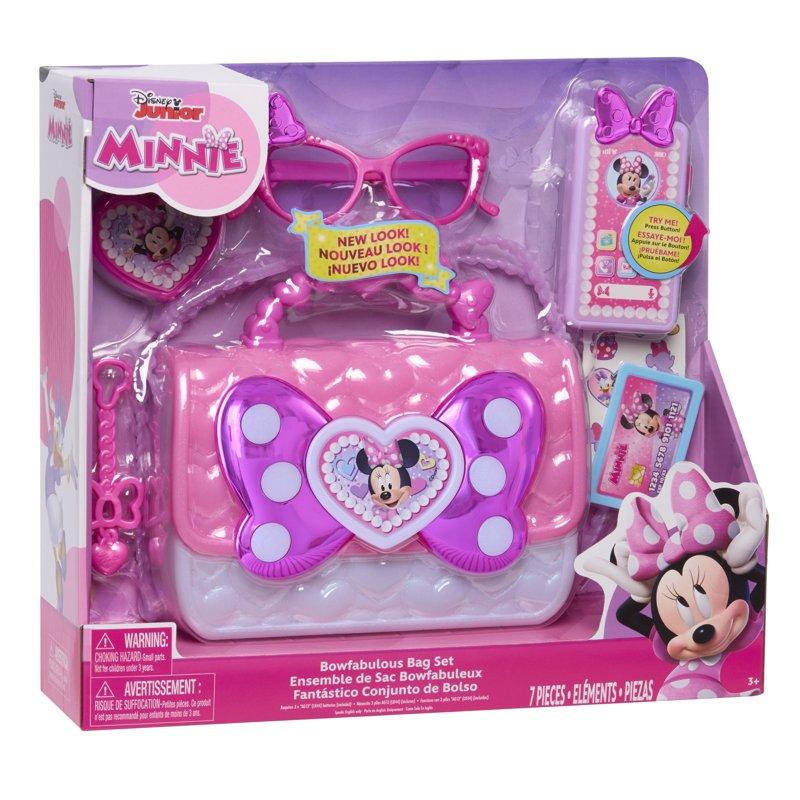 Disney Junior Minnie Mouse Bowfabulous Bag Set 7-piece Pretend Play Kids Toys for Ages 3 Up