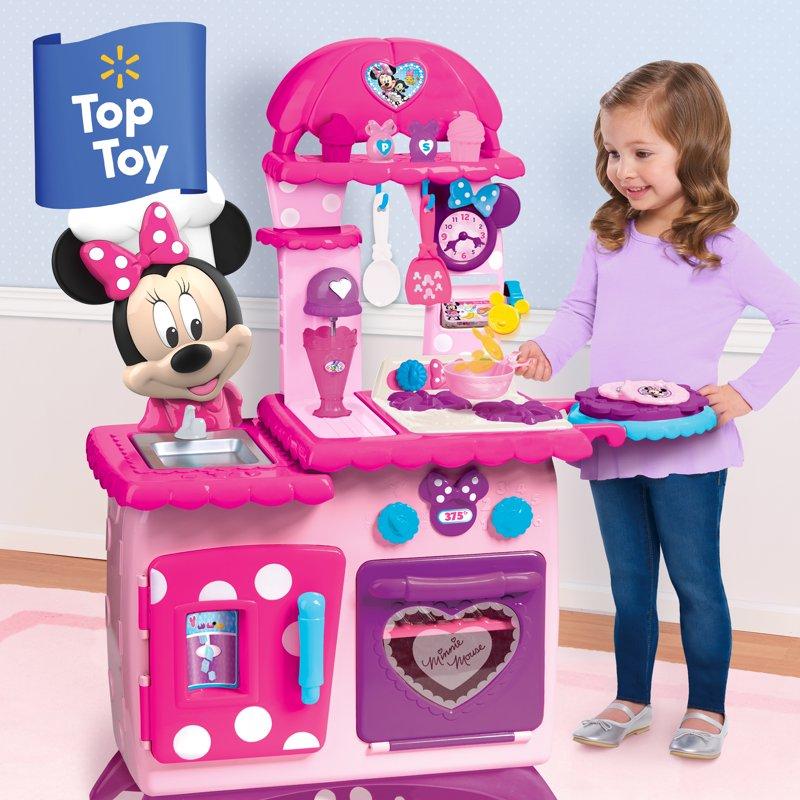 Disney Junior Minnie Mouse Flipping Fun Pretend Play Kitchen Set Play Food Realistic Sounds Kids Toys For Ages 3 Up