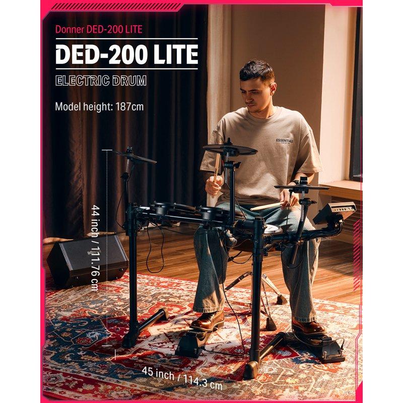 Donner Adults Electric Drum Set 31 Kits And 450+ Sounds Throne Headphones Sticks USB MIDI DED-200