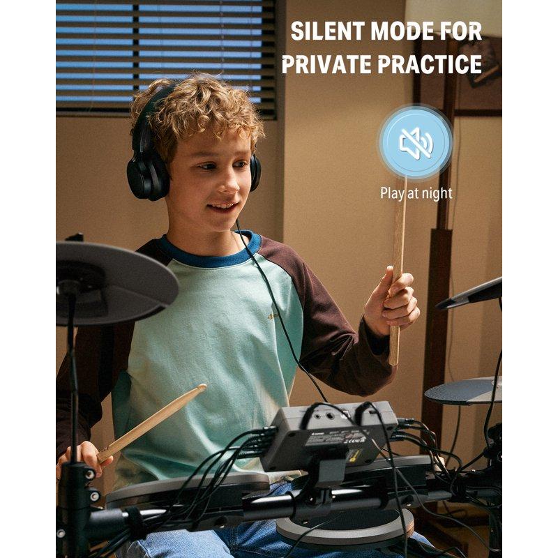 Donner Electric Drum Set For Kids Beginner Christmas Birthday Gift 150+ Sounds Quiet Mesh Pad DED-70 New