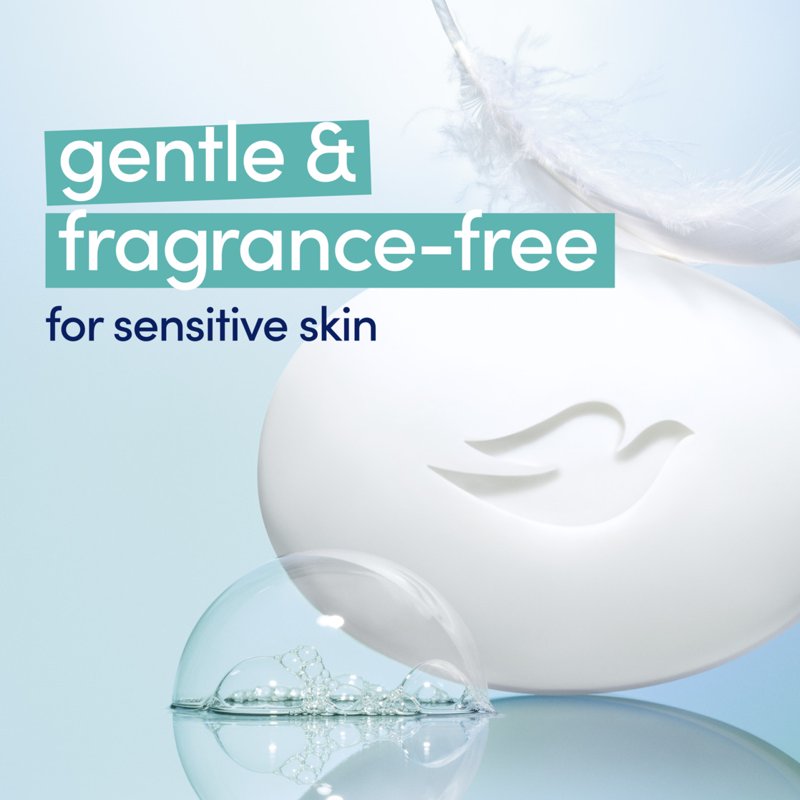 Dove Beauty Bar Women's Bath Soap Sensitive 3.75 Oz 8 Bars