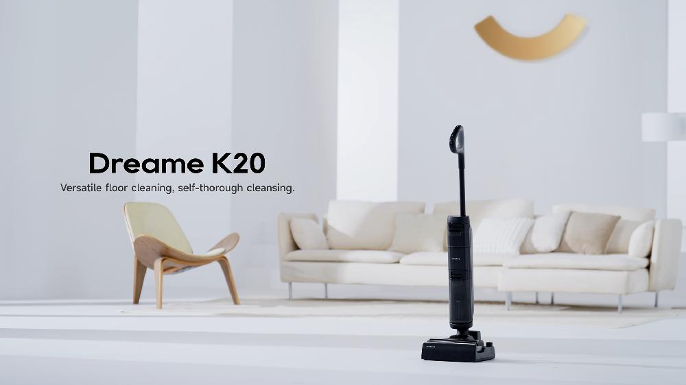 Dreame Cordless Wet/Dry Vacuum Cleaner Dual-Edge Brushes 600ml Water Tank Self-Propulsion K20