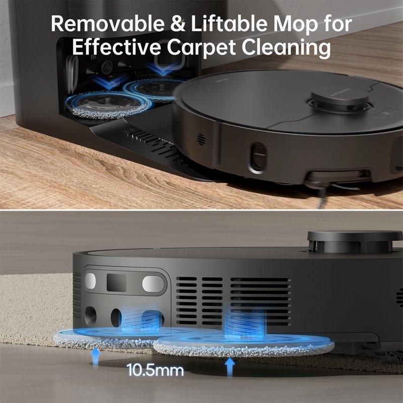 Dreame X40 Ultra Robot Vacuum Removable & Liftable Mop 12000Pa Suction 158°F Mop Self Cleaning